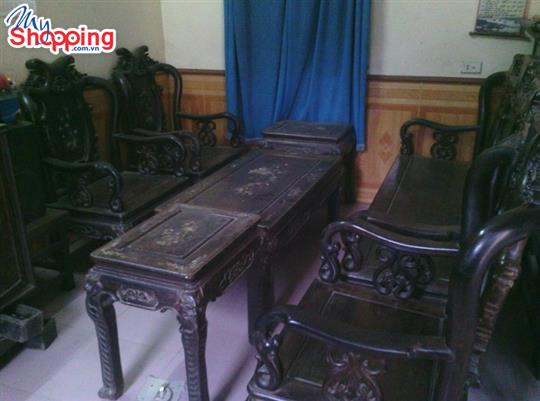Bán bộ bàn ghế gỗ trắc giả cổ 8 món làm 20 năm