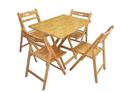 Bộ Bàn Xếp Tre Chữ Nhật (1 Bàn 4 Ghế)