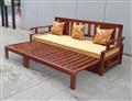 Ghế Sofa Giường Gỗ Kích Thước Lớn Tựa 3D Với Đệm (GGK09LD)