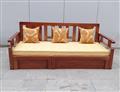 Ghế Sofa Giường Gỗ Kích Thước Lớn Tựa 3D Với Đệm (GGK09LD)