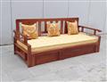 Ghế Sofa Giường Gỗ Kích Thước Lớn Tựa 3D Với Đệm (GGK09LD)
